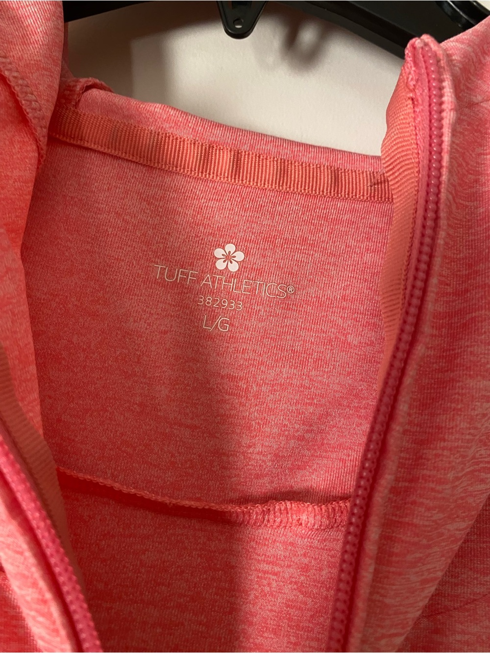 Tuff Athletics Coral Pink Zip Hoodie - Picture 5 of 7
